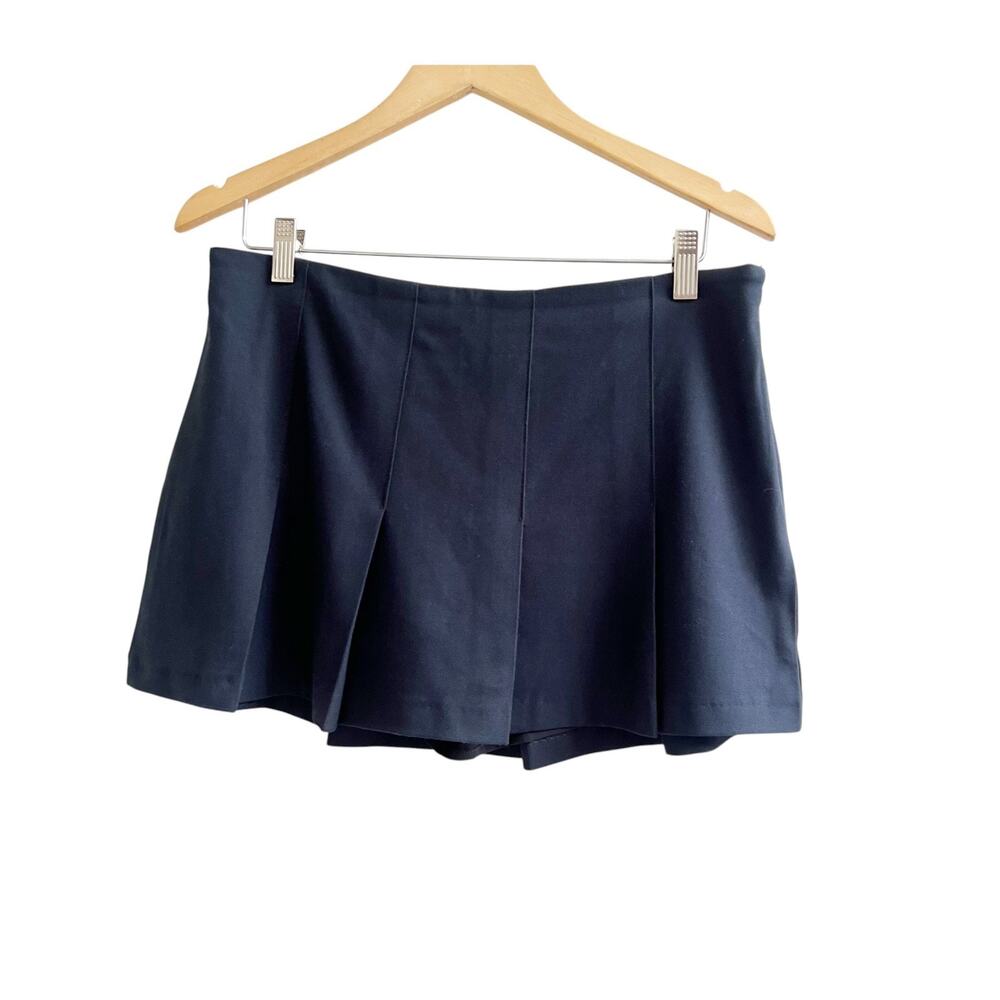 Abercrombie & Fitch Mini Skort Womens Medium Navy Pleated Schoolgirl Preppy